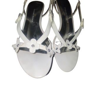 Etienne Aigner White Sandals Size 9 1/2